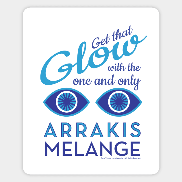 Arrakis Spice Melange Vintage Ad Dune Sticker Magnet by Markadesign